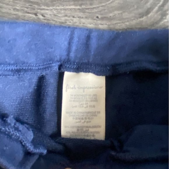 First Impressions Infant Girls Soft Pull-On Pants-Blue-Size 24 Months-NWT - Picture 3 of 4